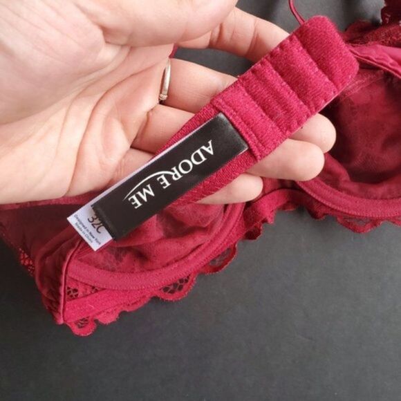 Adore me Red Lace Bra - Picture 2 of 8